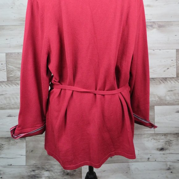 Notations* Women's 3/4 Sleeve Pullover Abstract Undershirt Waist Tie Sweater~ 1X - Picture 7 of 12